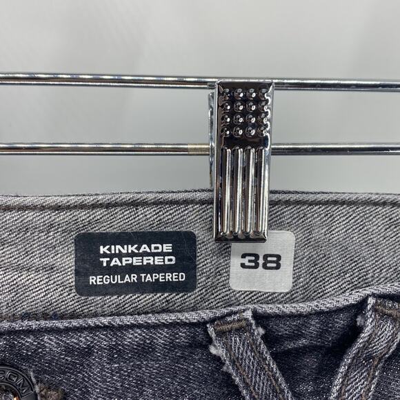 Volcom grey Kinkade regular tapered leg jeans skater 38x34 gray black - Picture 3 of 7